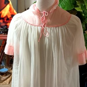 1950s '60s  sheer nylon vintage gown /robe